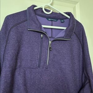 Cutter&Buck Purple Quarter-Zip  Up Fleece Sweater size XXXL